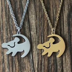 Silver & Gold Plated Lion King Necklace (Unisex)